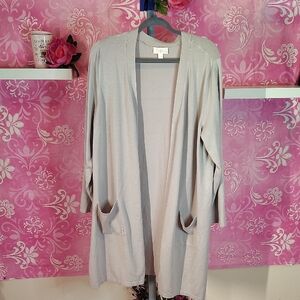 Belle by Kim Gravel Light Gray Cardigan